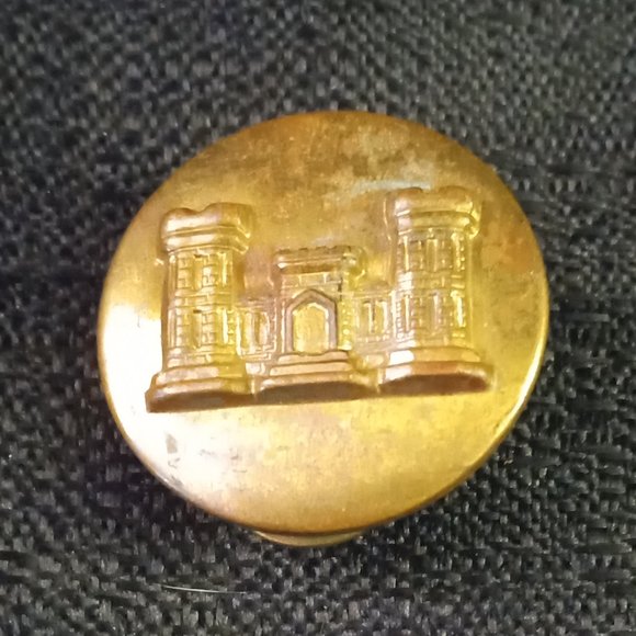 Vintage Auth. WWII Early Cavalry Enlisted + Combat Engineer Mans Collar Disk Set - Picture 5 of 6